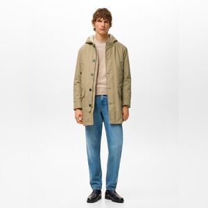 NWT MANGO Quilted Parka With Water-Repellent Hood